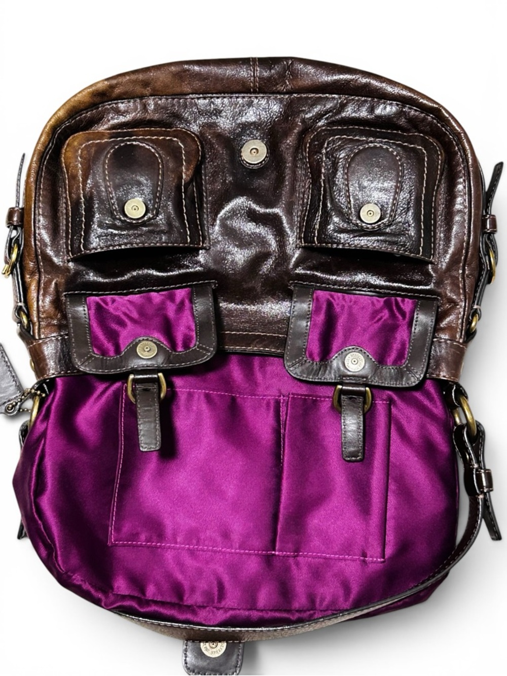 COACH Garcia Legacy Medium Flap Shoulder Bag - Picture 9 of 10